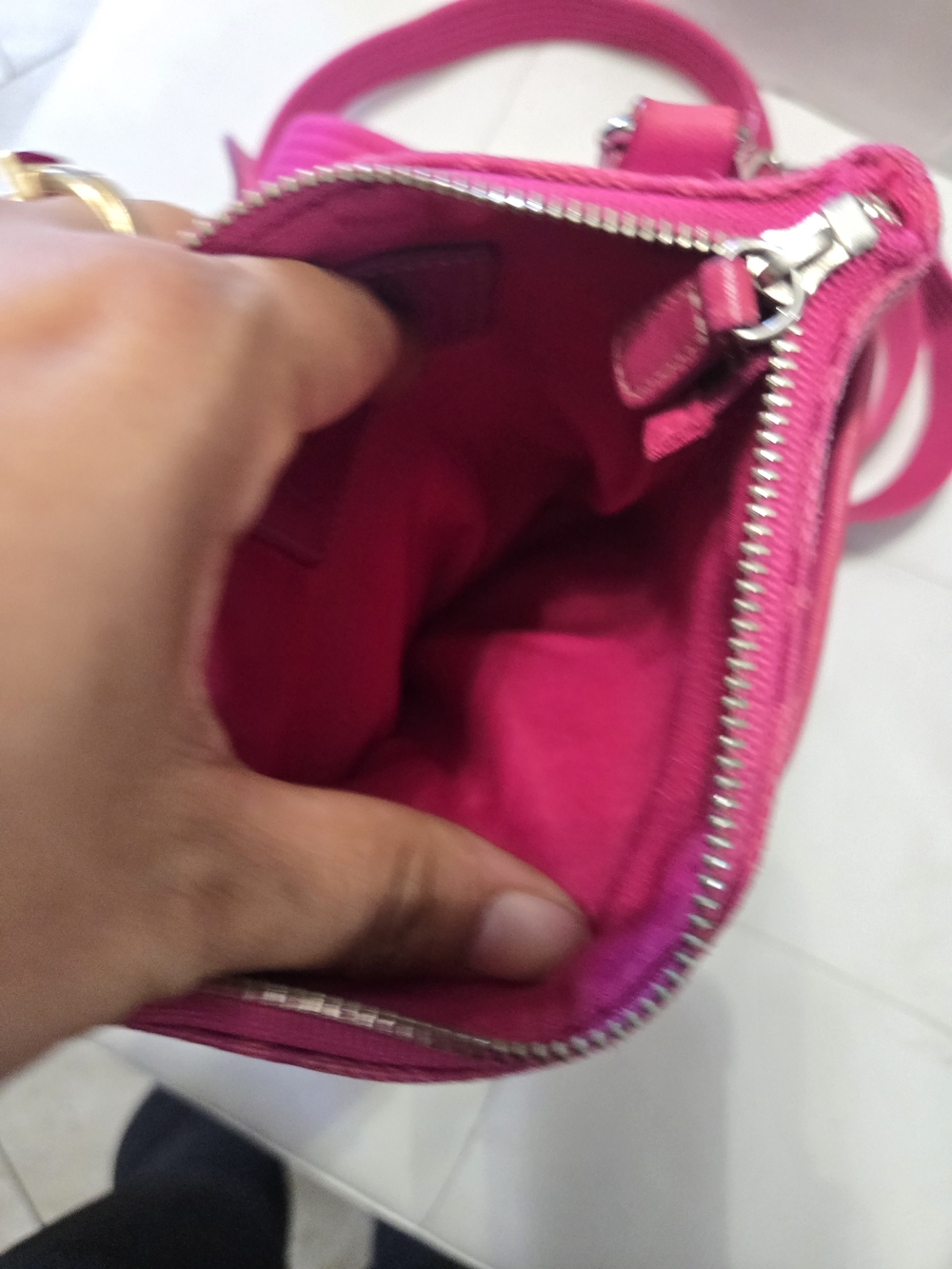Coach Pink Signature Small Crossbody Shoulder Bag - Picture 5 of 8